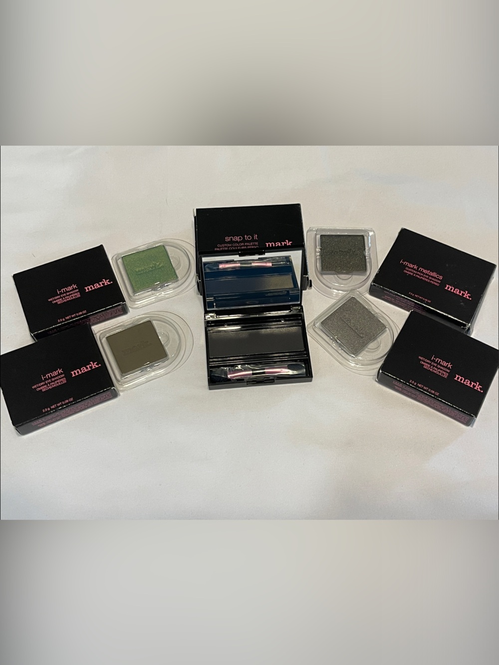 mark. Green and Gray Single Eyeshadow Sets